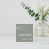Carte D'accompagnement SAGE Bohemian RSVP Card, QR Code Insertion (Debout devant)