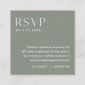 Carte D'accompagnement SAGE Bohemian RSVP Card, QR Code Insertion (Devant)