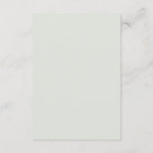 Carte D'accompagnement Sage Bohemian Script Simple Détails Mariage (Dos)