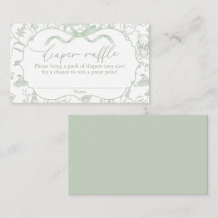 Carte D'accompagnement Sage Bow Baby shower Déchets Raffin