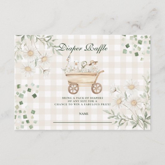 Carte D'accompagnement Sage Daisy Silly Goose Diapper Raffle (Devant)