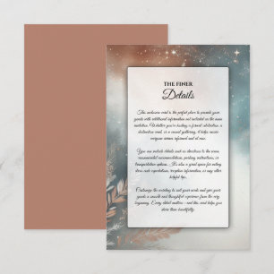 Carte D'accompagnement Sage et Terracotta Stardust Mariage Ciel