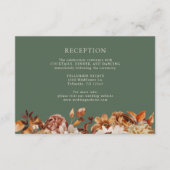 Carte D'accompagnement Sage Fall Terracotta Botanical Wedding Réception (Devant)