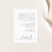 Carte D'accompagnement SAGE Fresque Moderne Détails Mariage Boîtier