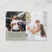 Carte D'accompagnement Sage Green 2 Photo en ligne RSVP QR Code Mariage (Dos)