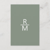 Carte D'accompagnement Sage Green and White Details (Dos)