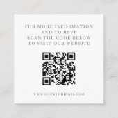 Carte D'accompagnement Sage Green Aspen Tree Mariage QR (Devant)