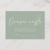 Carte D'accompagnement Sage Green Baby shower moderne Déchets Raffle (Devant)