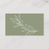Carte D'accompagnement Sage Green Boho Flowers Mariage Recette (Dos)