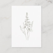 Carte D'accompagnement Sage Green Botanical Minimal Wedding Website QR (Dos)