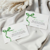 Carte D'accompagnement Sage Green Bow Déchets Raffin