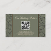 Carte D'accompagnement Sage Green Budget Elegant QR Mariage Website (Devant)