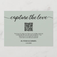 Sage Green Capture l'amour Code QR mariage photo