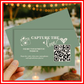 Carte D'accompagnement Sage Green Capture Le Mariage Love QR Code