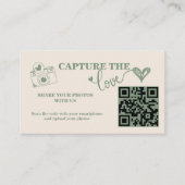 Carte D'accompagnement Sage Green Capture Le Mariage Love QR Code (Devant)