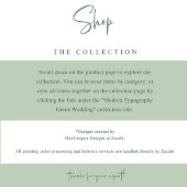 Carte D'accompagnement Sage Green, Chic Modern Rejoignez-Nous Mariage Réc