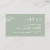 Carte D'accompagnement Sage Green, Chic Modern Rejoignez-Nous Mariage Réc (Devant)