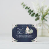 Carte D'accompagnement Sage Green Citrouille Floral Automne Marine Affich (Debout devant)