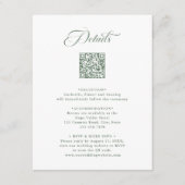 Carte D'accompagnement Sage Green Delicate Elegant Wedding Détails (Devant)