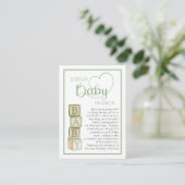 Carte D'accompagnement Sage Green Display Shower Card | Unwrapped Gifts (Debout devant)