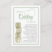 Carte D'accompagnement Sage Green Display Shower Card | Unwrapped Gifts (Devant)