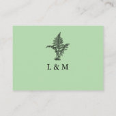 Carte D'accompagnement Sage Green Fern Leaf Mariage QR Code (Dos)
