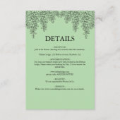 Carte D'accompagnement Sage Green Fern Mariage (Devant)