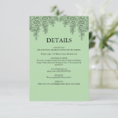 Carte D'accompagnement Sage Green Fern Mariage (Debout devant)