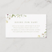 Carte D'accompagnement Sage Green Fleur sauvage Rustic Boho Books For Bab (Devant)