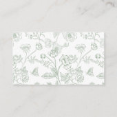 Carte D'accompagnement Sage Green Floral A Note Sur Les Cadeaux Mariage (Dos)
