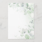 Carte D'accompagnement Sage Green Floral Baptême (Dos)
