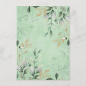 Carte D'accompagnement Sage Green Gold Citrouille Greenery Détails du Mar (Dos)