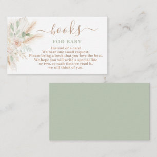 Carte D'accompagnement Sage Green Livres Tropical pour Baby Girl Card