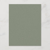 Carte D'accompagnement Sage Green Minimalist Arch Botanical Wedding (Dos)