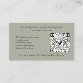 Carte D'accompagnement Sage Green Online RSVP QR Code Mariage (Devant)