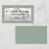 Carte D'accompagnement Sage Green Photo moderne Gold Heart Site Mariage