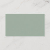 Carte D'accompagnement Sage Green Photo moderne Gold Heart Website RSVP (Dos)