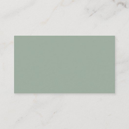 Carte D'accompagnement Sage Green Photo moderne Gold Heart Website RSVP (Dos)
