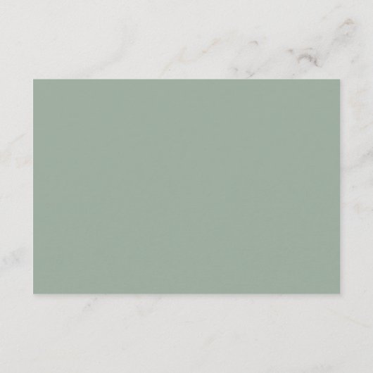 Carte D'accompagnement Sage Green Photo moderne Gold Hearts Réception (Dos)