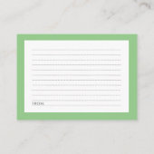 Carte D'accompagnement Sage Green PRIÈRES POUR NOTRE Baby shower (Dos)