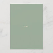 Carte D'accompagnement Sage Green Simple Modern Wedding (Dos)