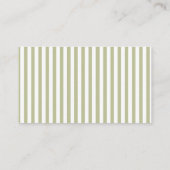 Carte D'accompagnement Sage Green Stripes Diaper Raffle Card (Dos)
