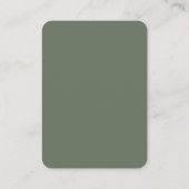 Carte D'accompagnement Sage Green Wedding RSVP Modern Minimalist Simple (Dos)