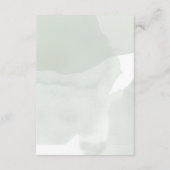Carte D'accompagnement Sage Greenery White Rose Wedding (Dos)