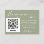 Carte D'accompagnement Sage Honeymoon Fund Registry Enclosure Card (Devant)