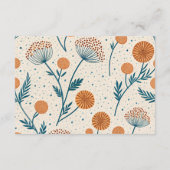 Carte D'accompagnement Sage Orange Botanical Diapper Raffle (Dos)