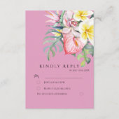 Carte D'accompagnement Sage Tropical Floral Botanical Wedding (Devant)