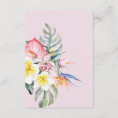 Carte D'accompagnement Sage Tropical Floral Botanical Wedding (Dos)