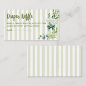 Carte D'accompagnement Sage vert martini Baby shower Déchets Raffle (Devant / Derrière)