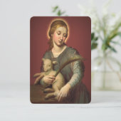 Carte D'accompagnement Saint Agnes de Rome avec prière (Debout devant)